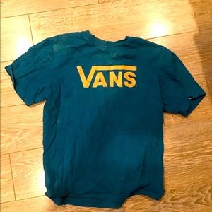 XS Vans Turquoise and yellow t-shirt